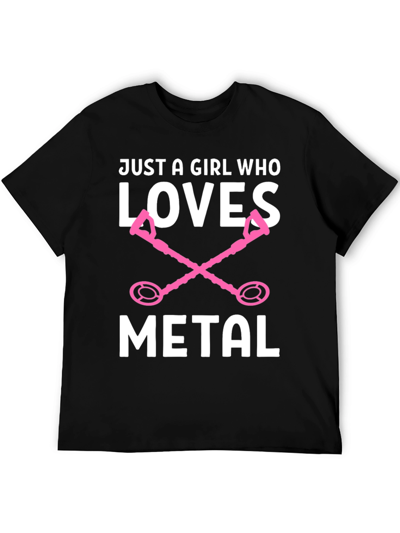 Girl Who Loves Metal Detector Graphic Tee