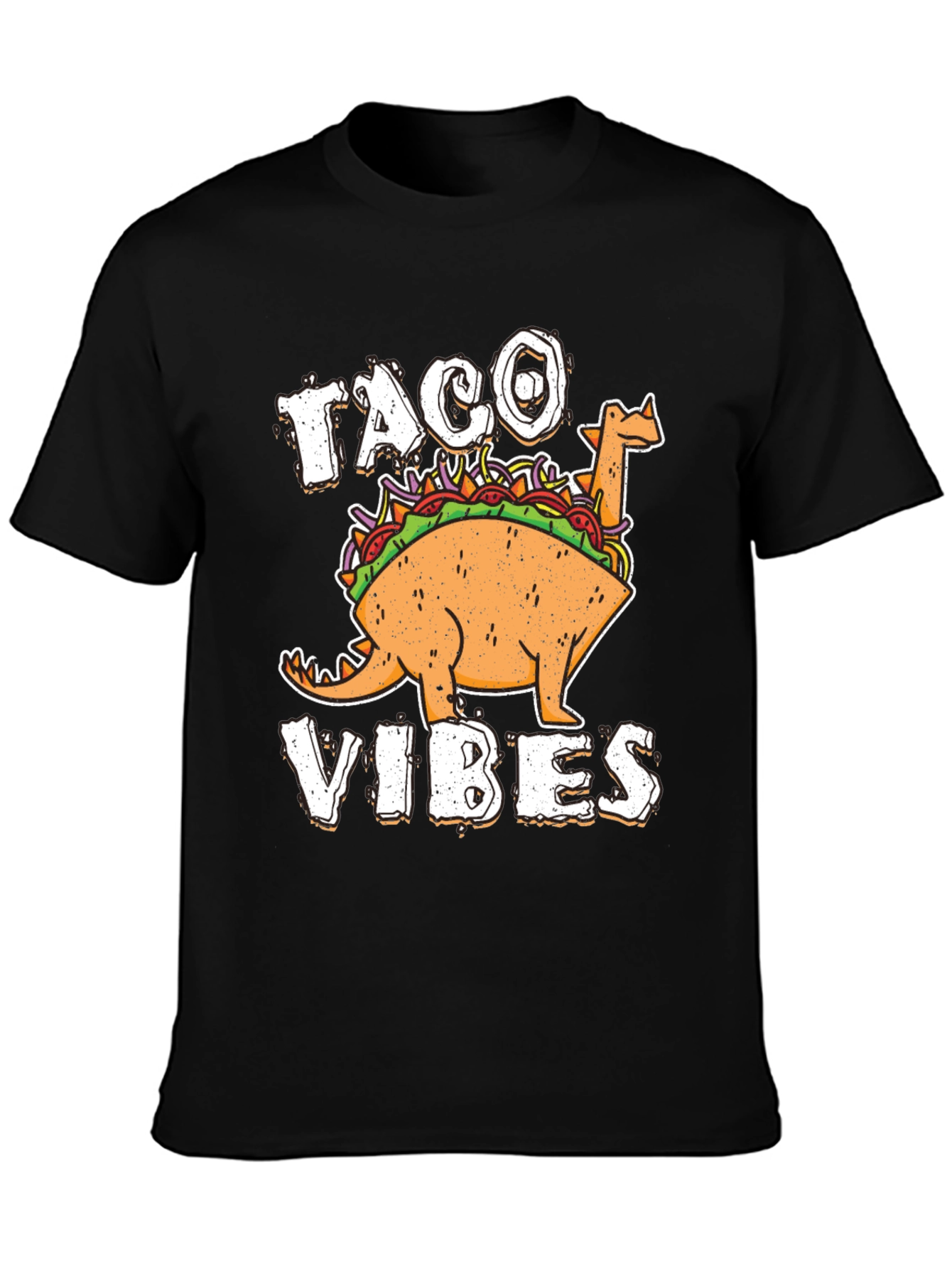 Taco Vibes Funny Dinosaur T-Shirt