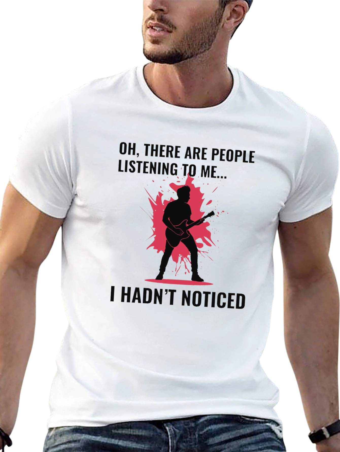 Rock Music T-Shirt - Guitar Player Design