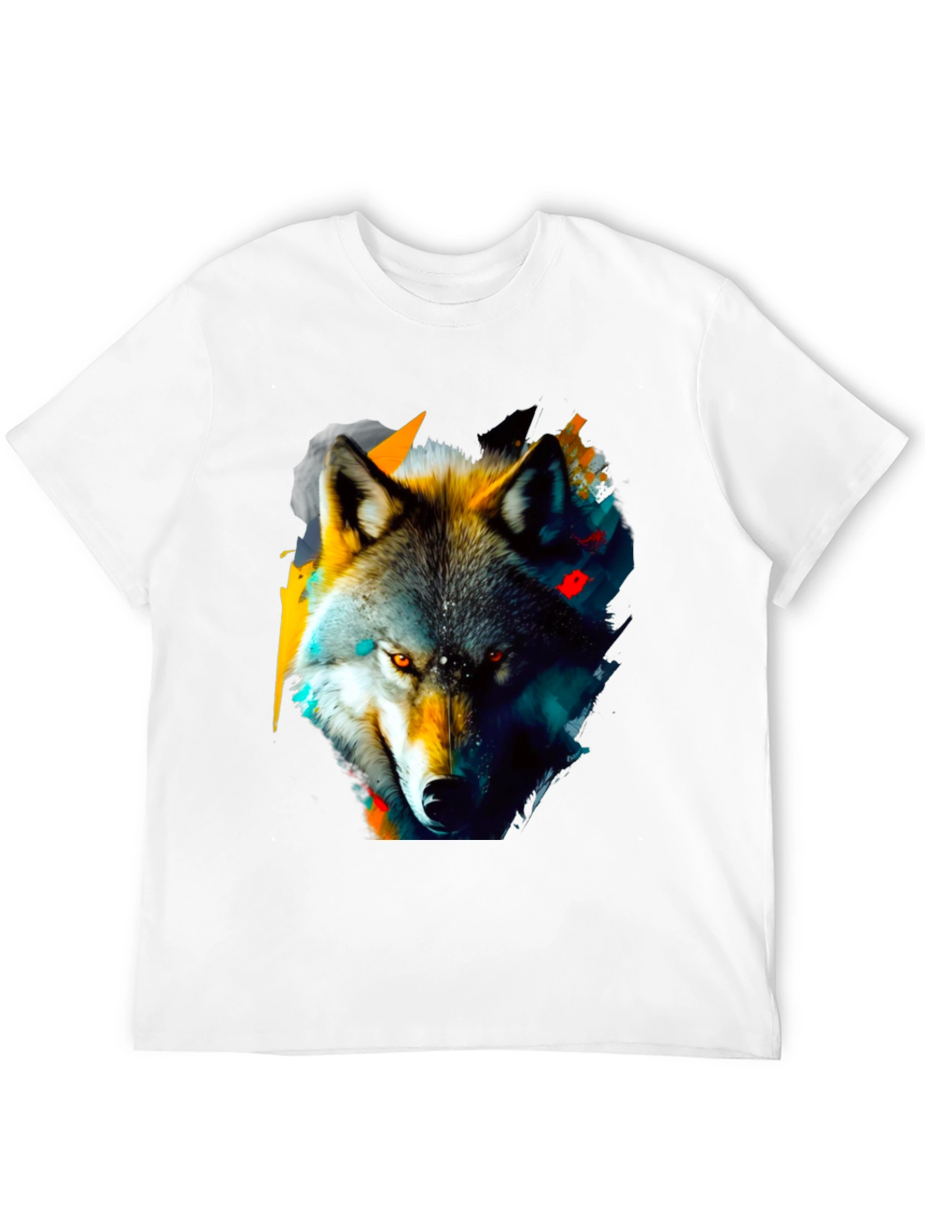Wolf Graphic Print T-Shirt - Stylish Animal Design