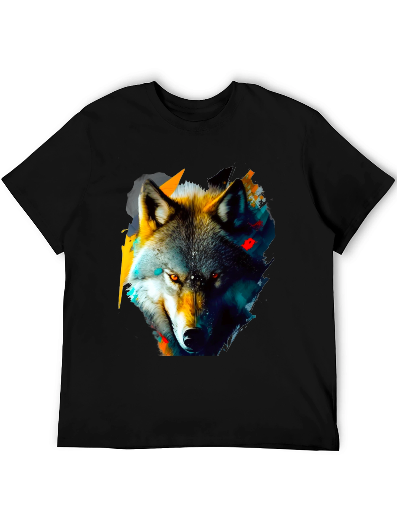 Wolf Graphic Print T-Shirt - Stylish Animal Design