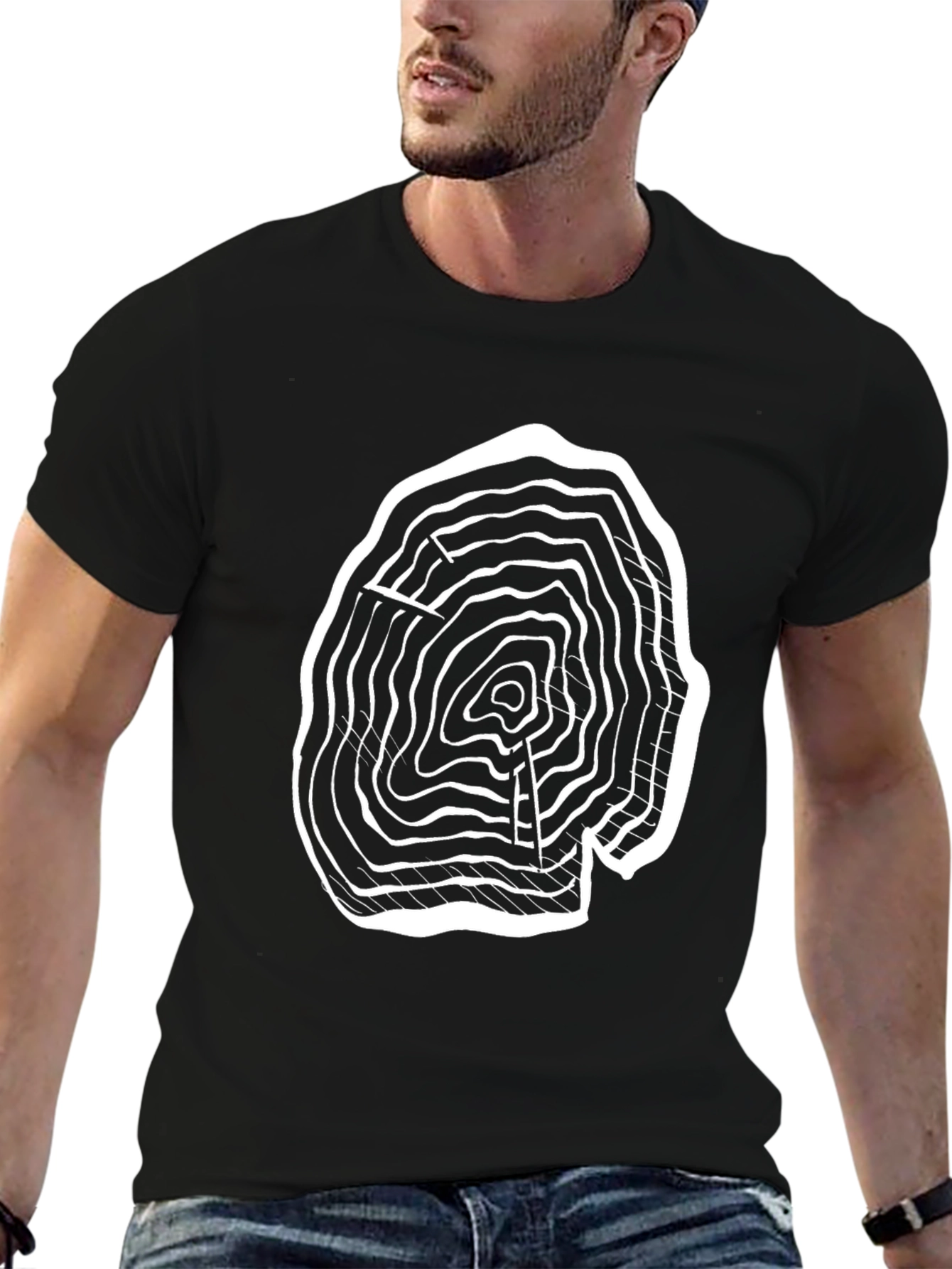 Tree Ring Graphic Tee - Nature Inspired Design