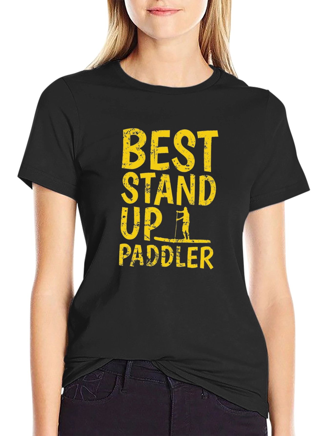 Best Stand Up Paddler T-Shirt - Black Graphic Tee