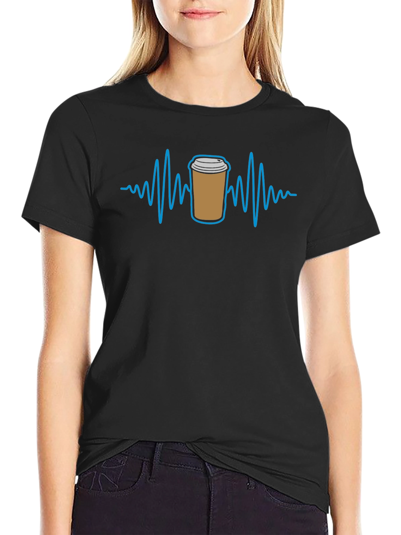Coffee ECG T-Shirt - Black