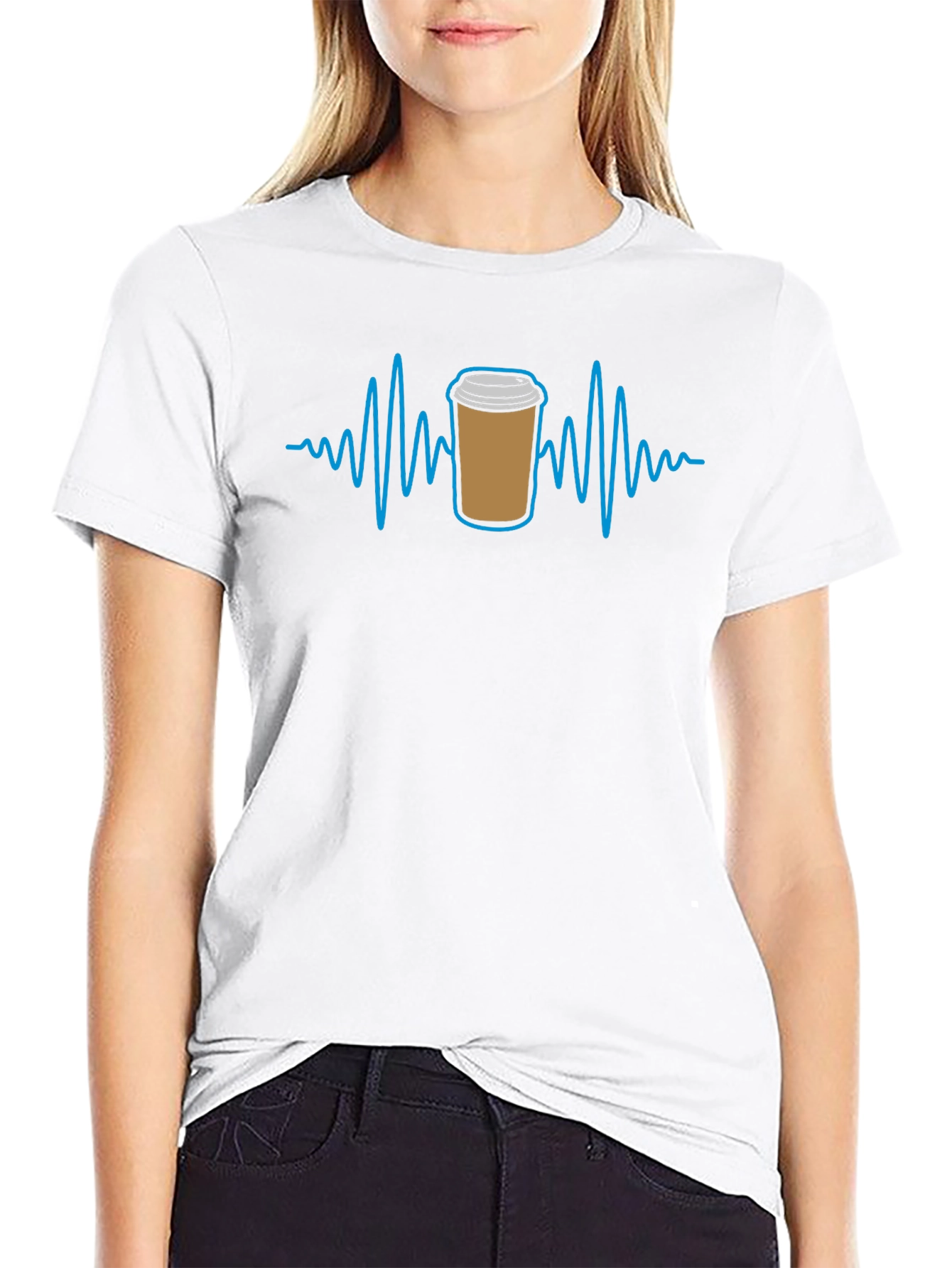 Coffee ECG T-Shirt - Black