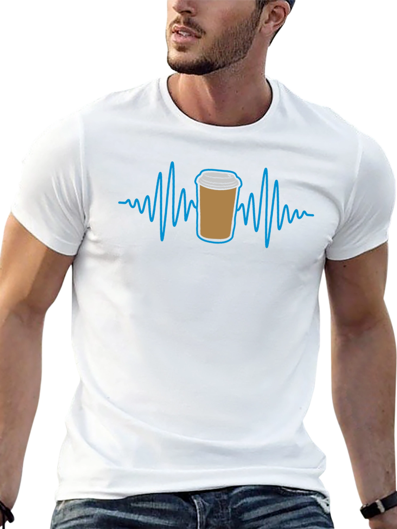Coffee ECG T-Shirt - Black