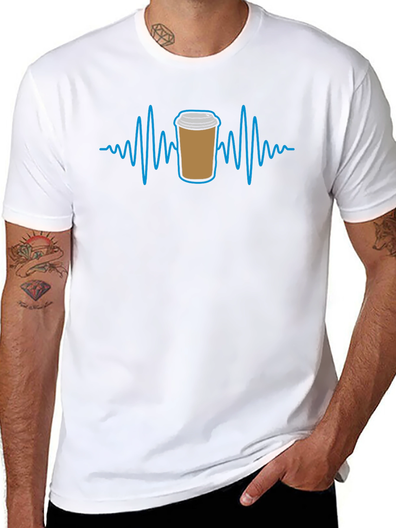 Coffee ECG T-Shirt - Black