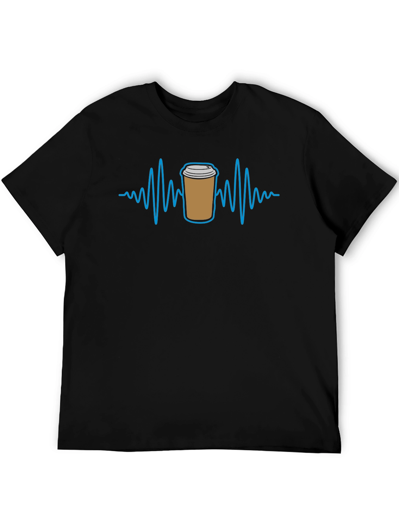 Coffee ECG T-Shirt - Black
