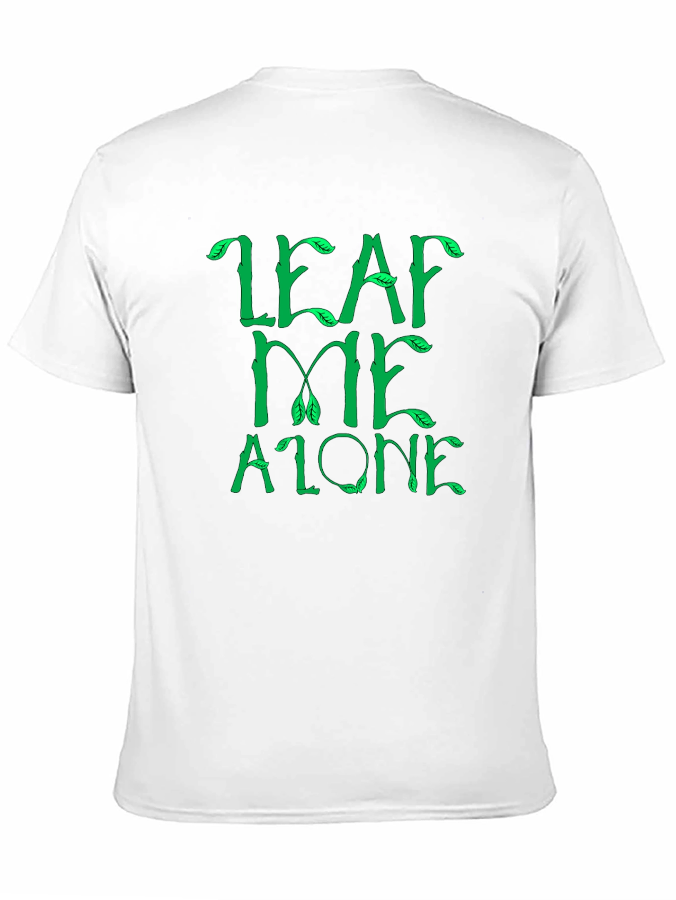 Leaf Me Alone Graphic Tee - Black Cotton T-Shirt