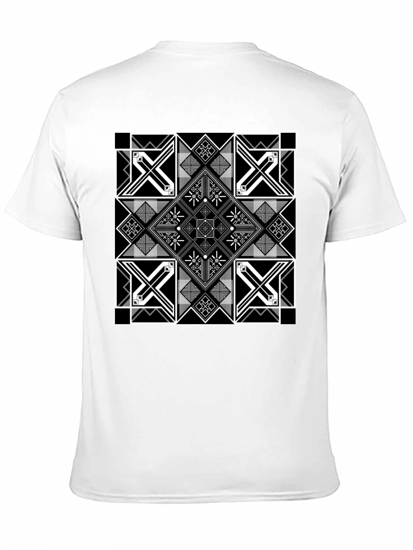 Geometric Pattern Black T-Shirt