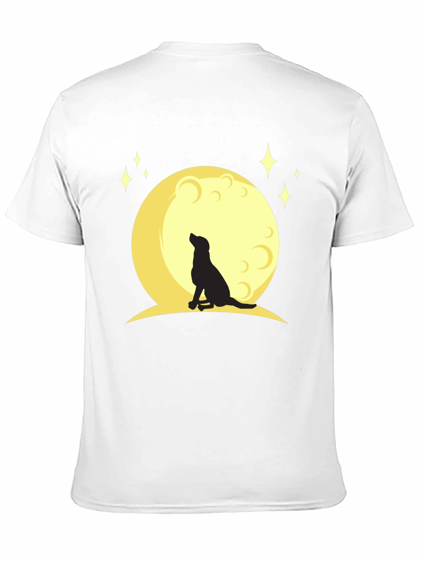 Dog Howling at Moon Graphic T-Shirt
