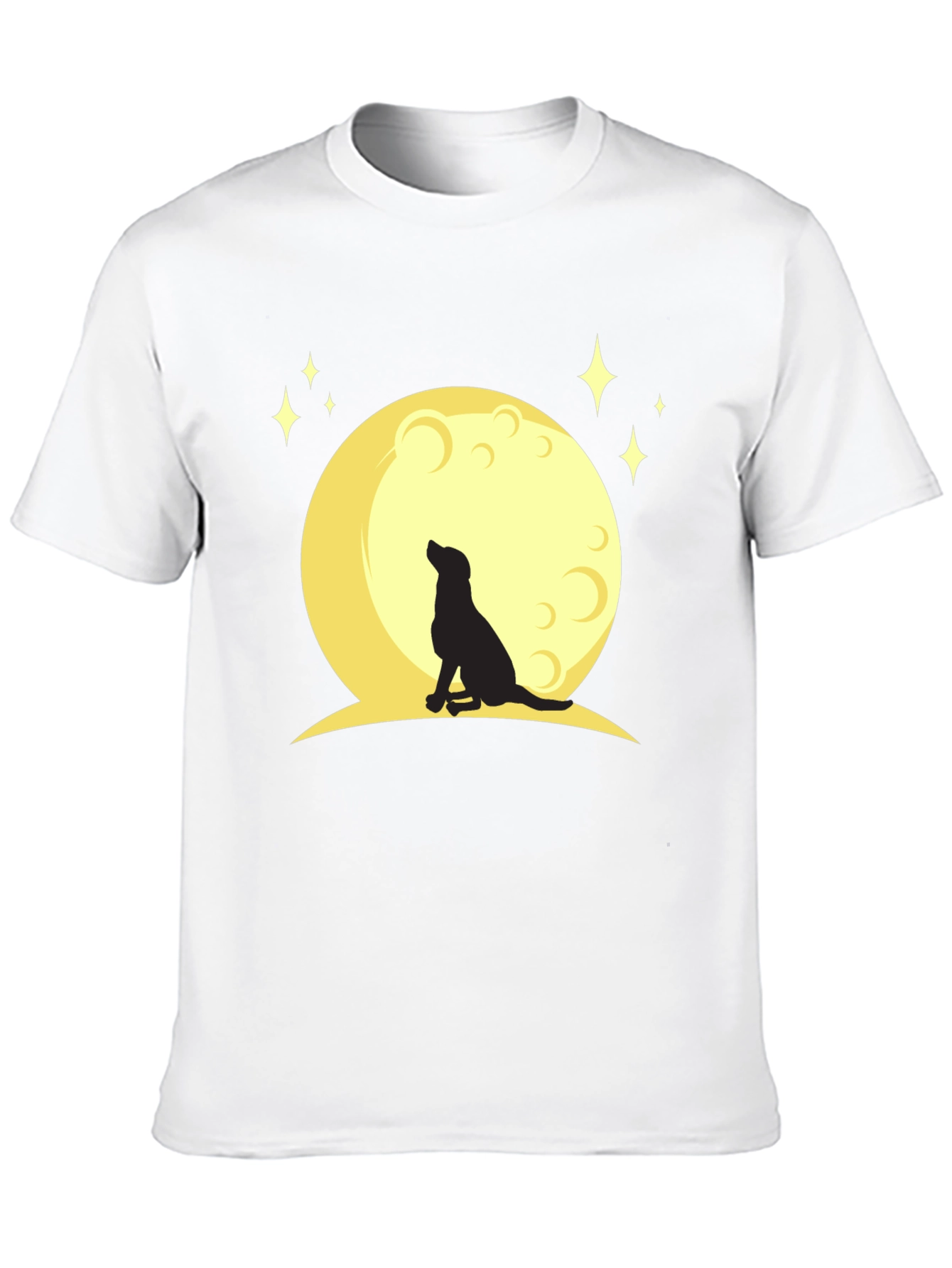 Dog Howling at Moon Graphic T-Shirt