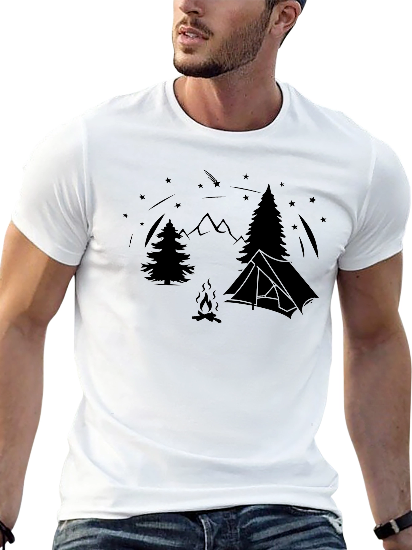Camping Scene T-Shirt - Nature Adventure Tee