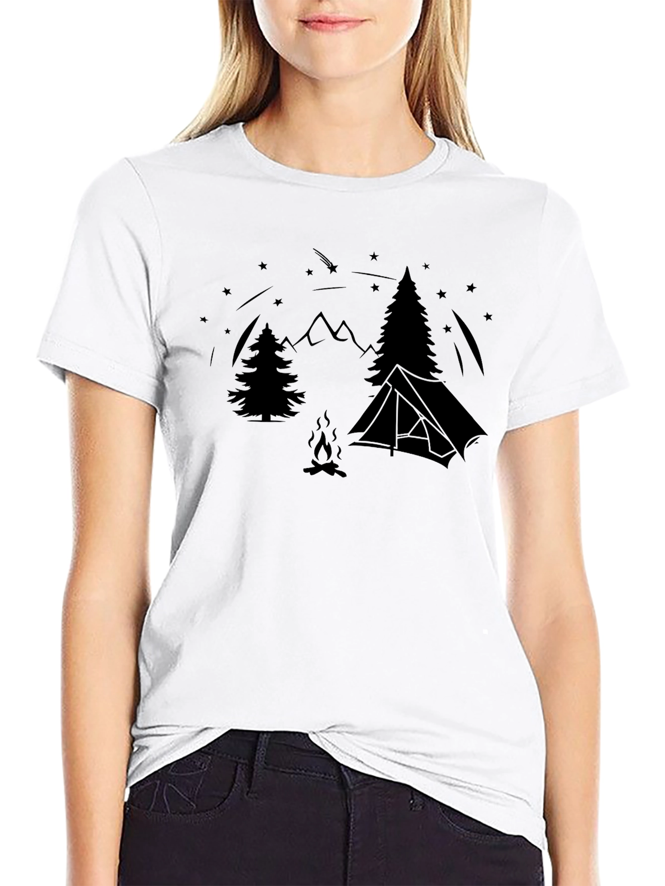 Camping Scene T-Shirt - Nature Adventure Tee