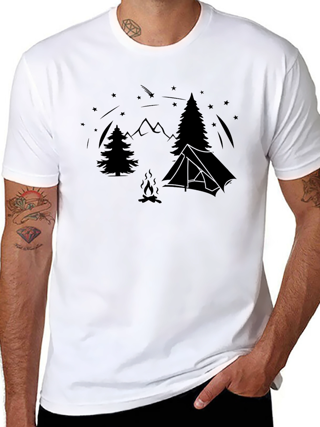 Camping Scene T-Shirt - Nature Adventure Tee