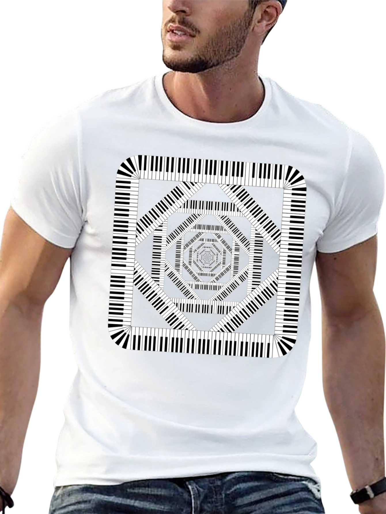 Piano Keys T-Shirt: Musical Illusion Tee