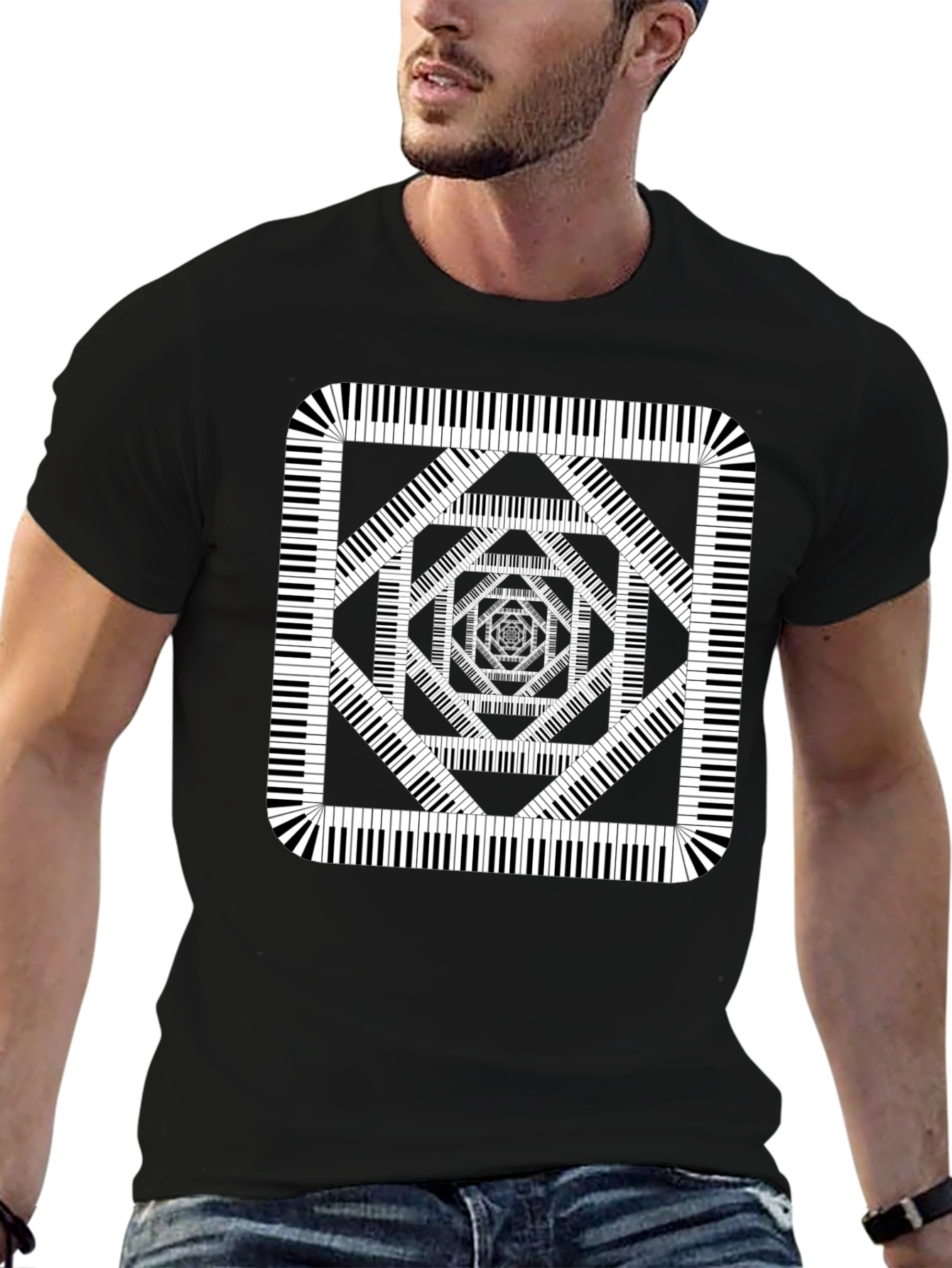 Piano Keys T-Shirt: Musical Illusion Tee