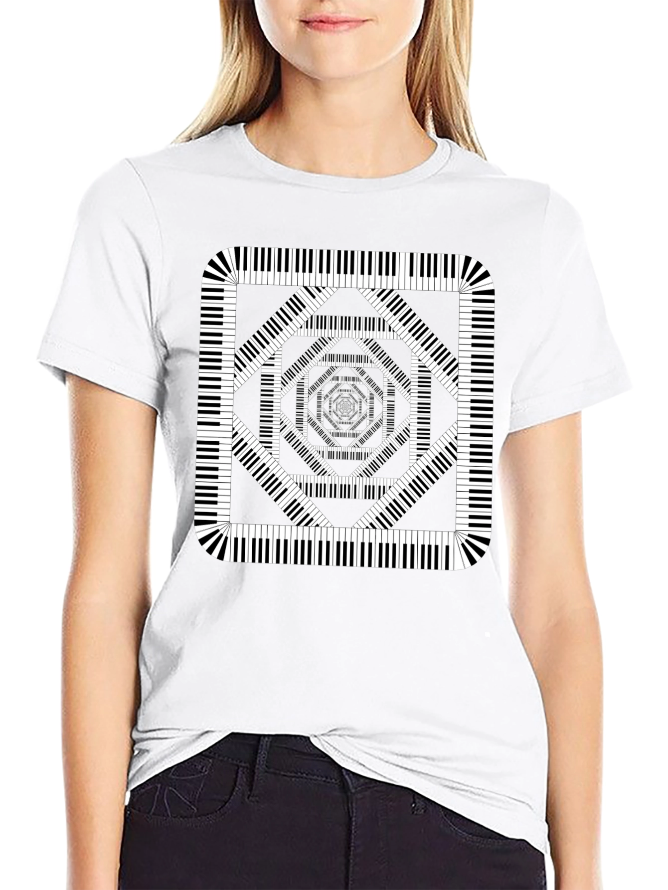 Piano Keys T-Shirt: Musical Illusion Tee