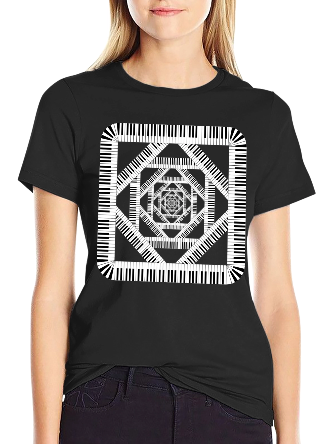 Piano Keys T-Shirt: Musical Illusion Tee