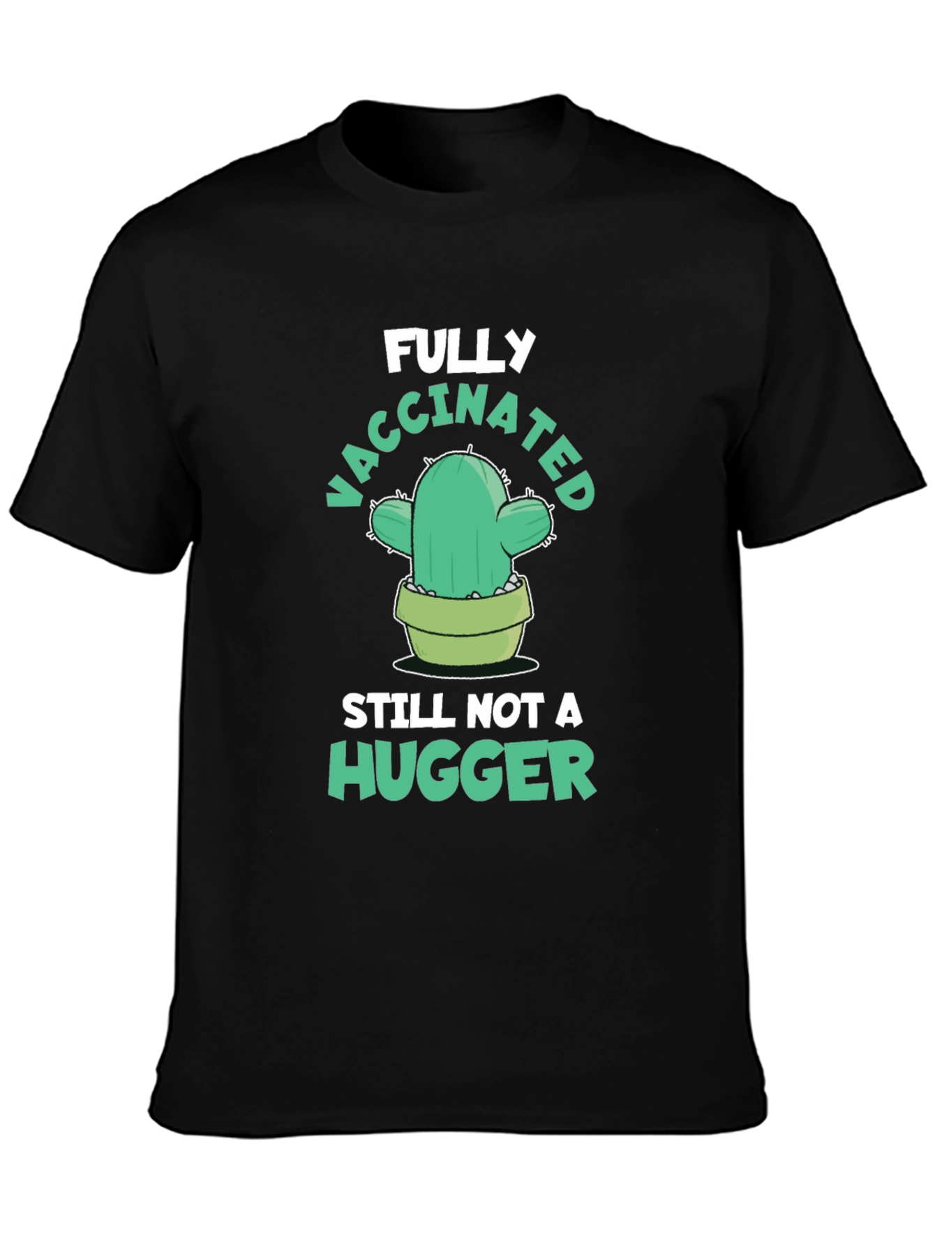 Funny Vaccinated Cactus Graphic Tee