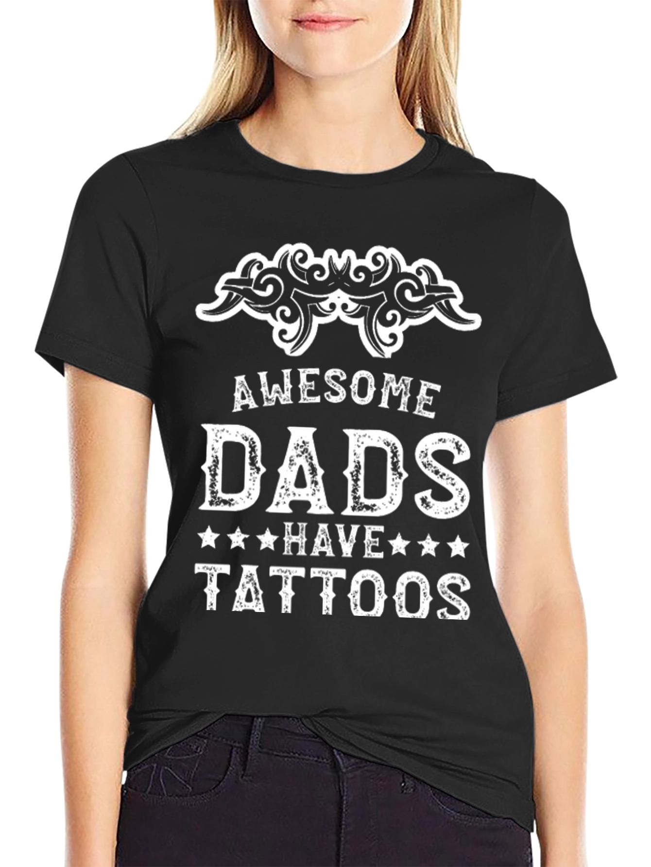 Awesome Dads Have Tattoos Graphic Tee