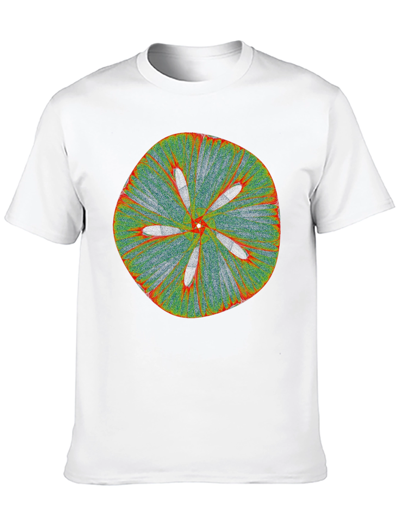Abstract Flower Tee - Black Cotton Blend