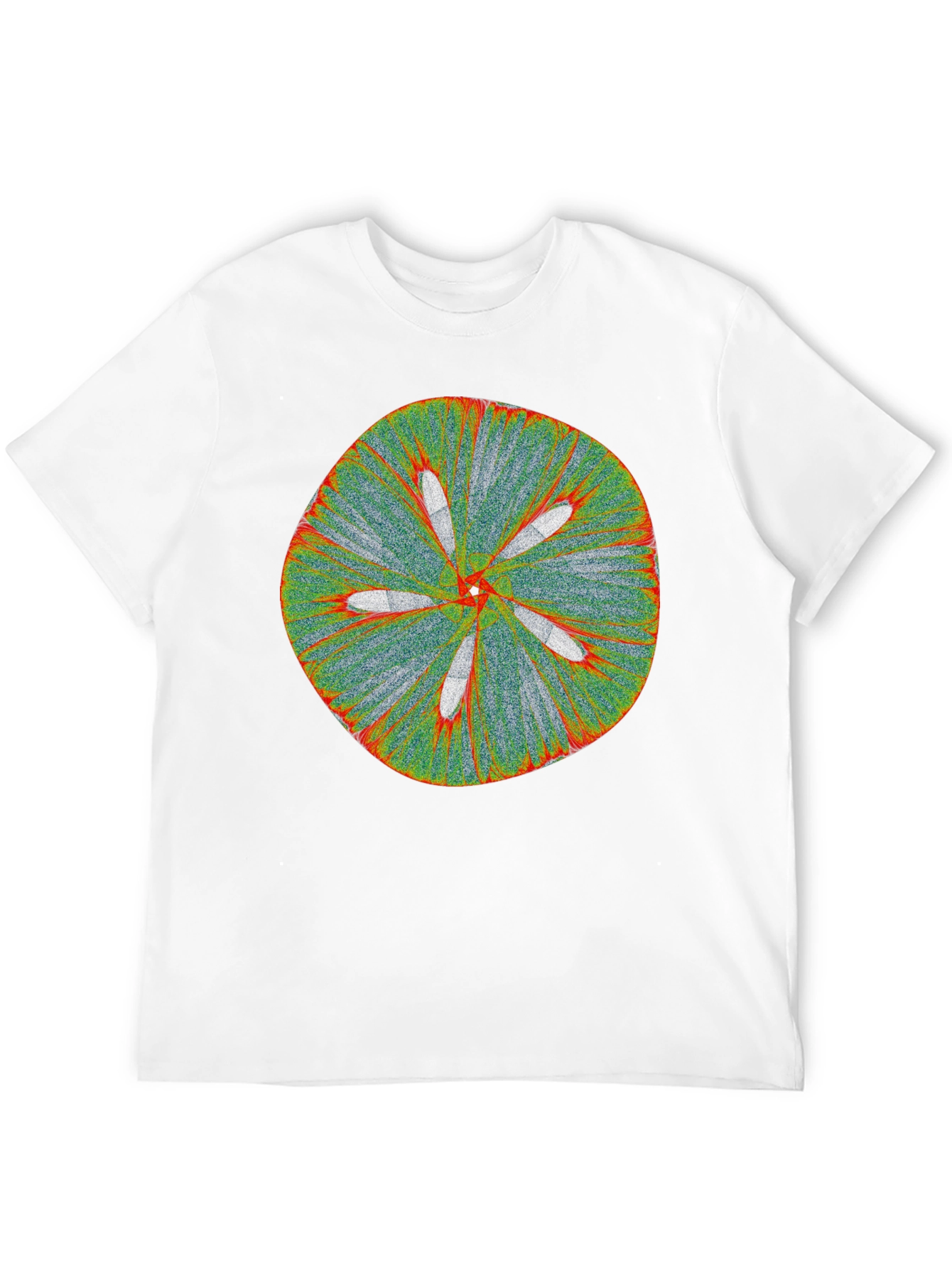Abstract Flower Tee - Black Cotton Blend