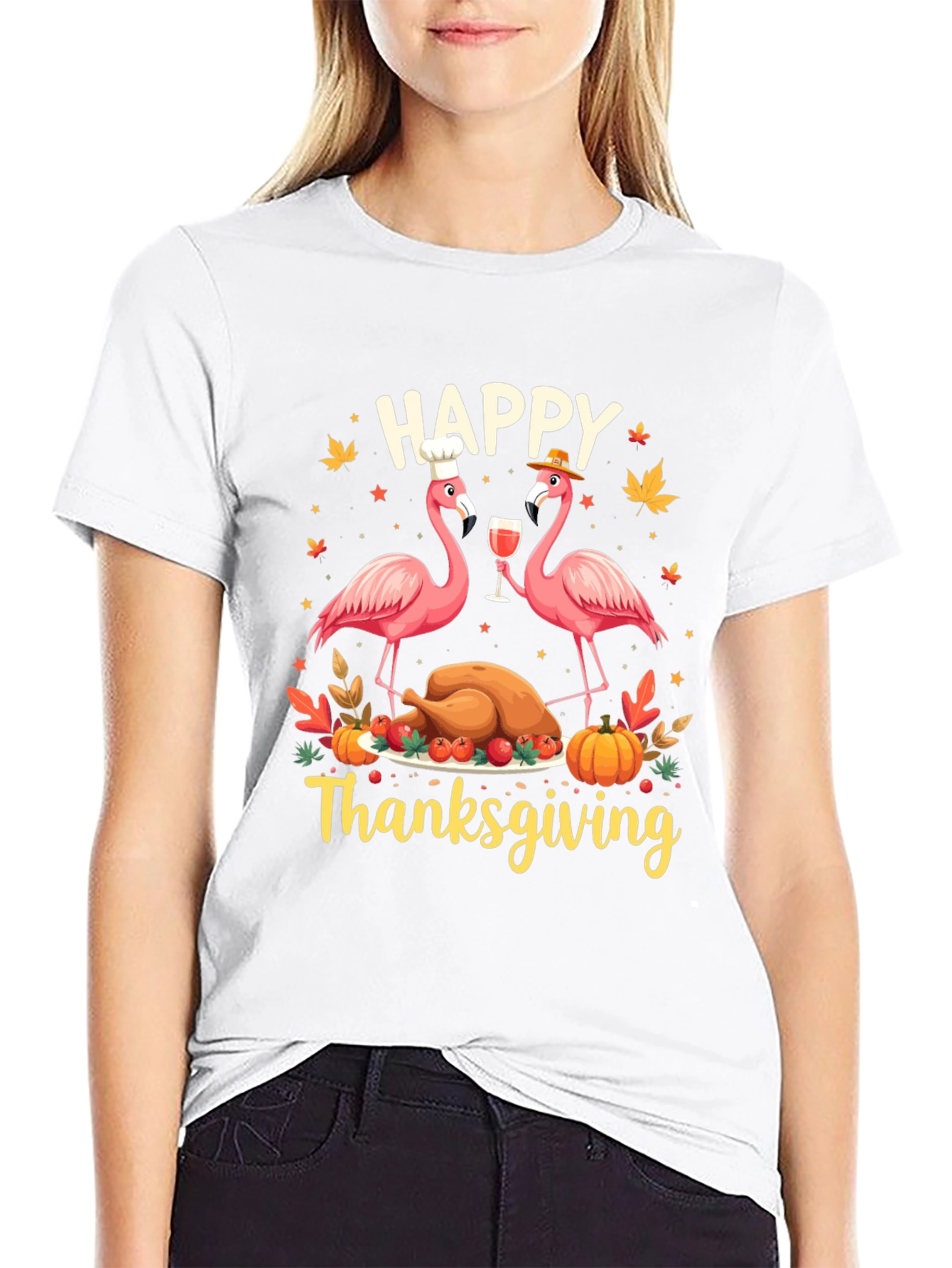 Happy Thanksgiving Flamingo T-Shirt