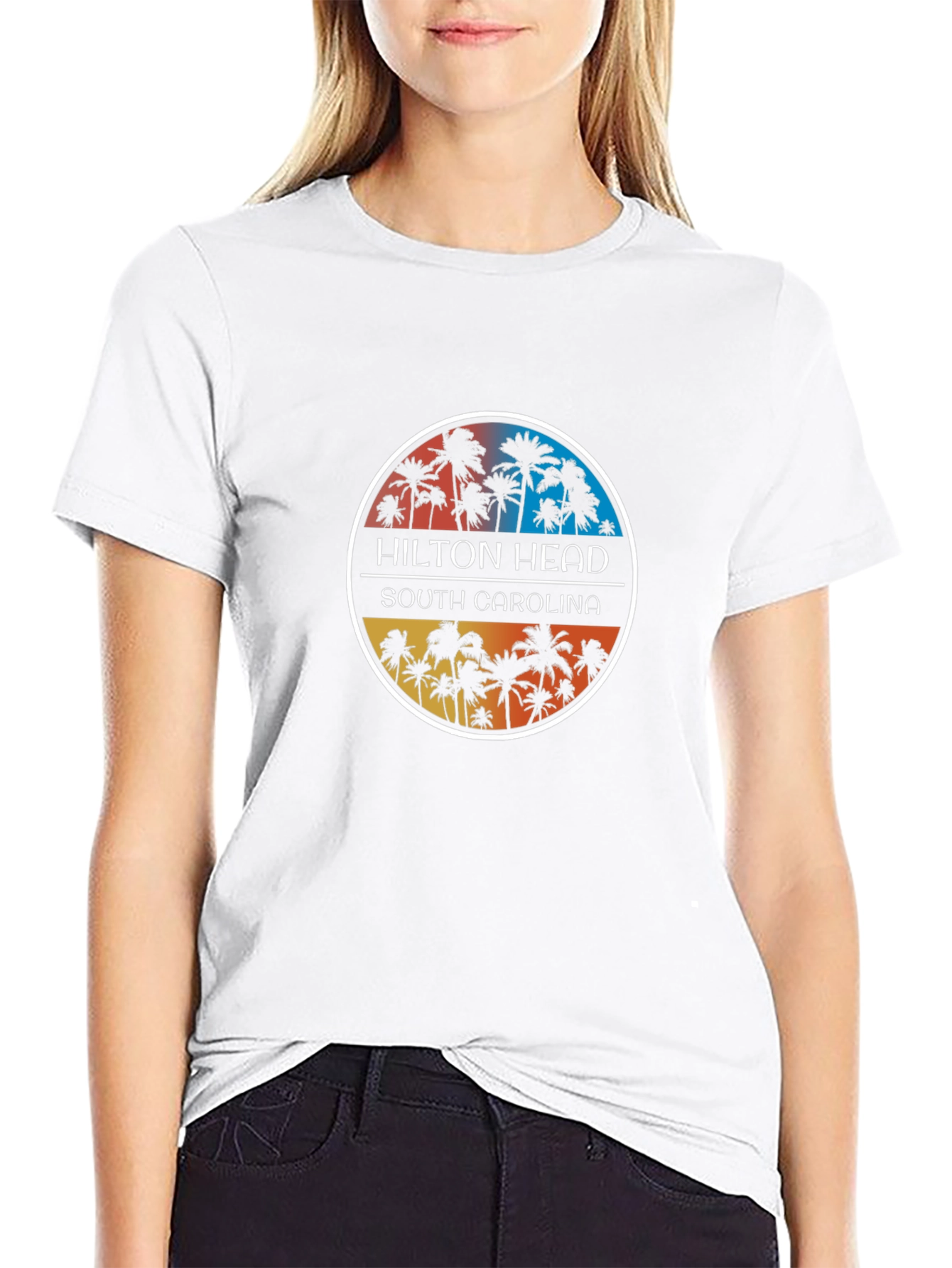 Hilton Head South Carolina Palm Tree Graphic Tee