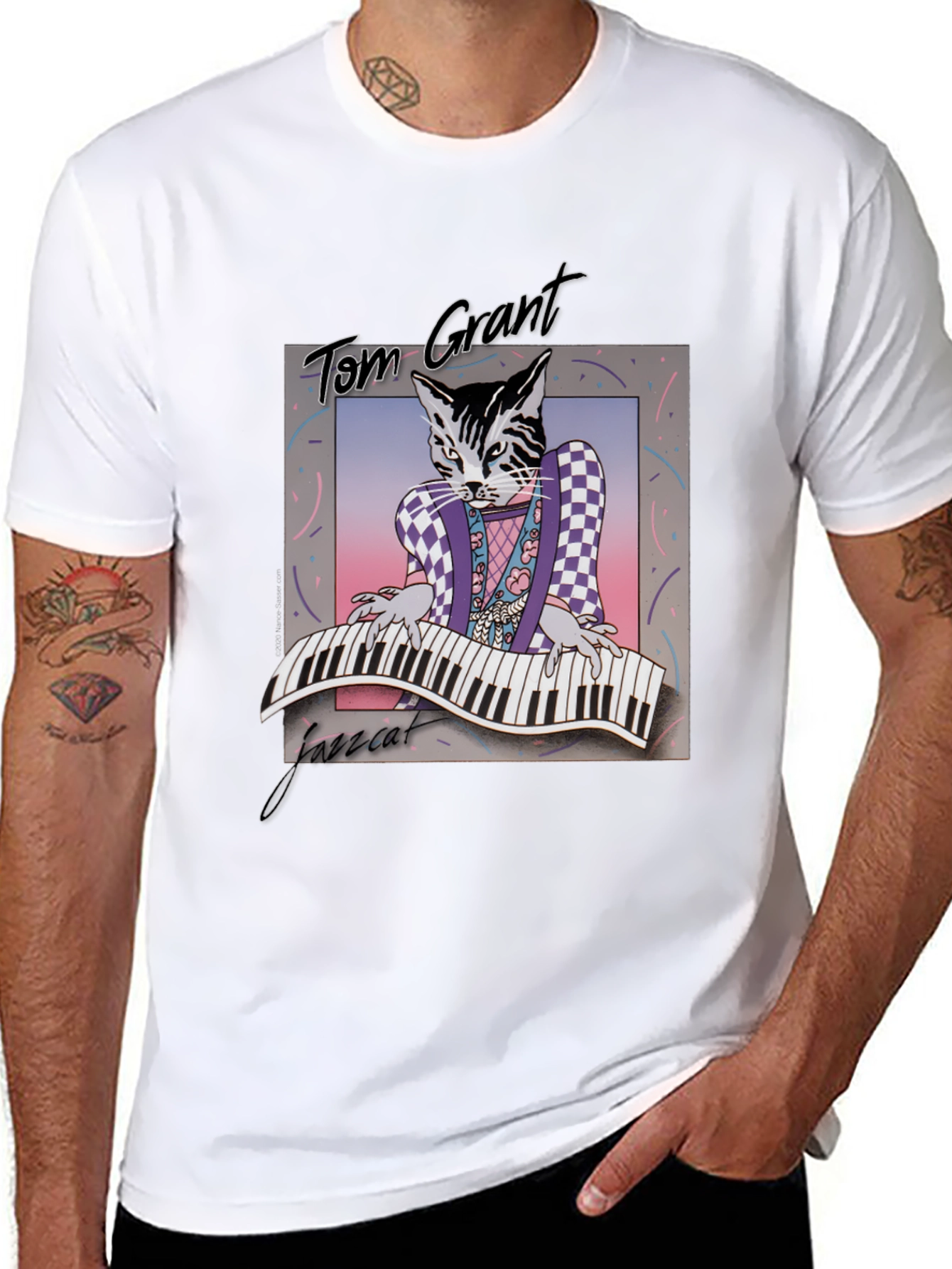 Jazz Cat T-Shirt - Tom Grant Graphic Tee