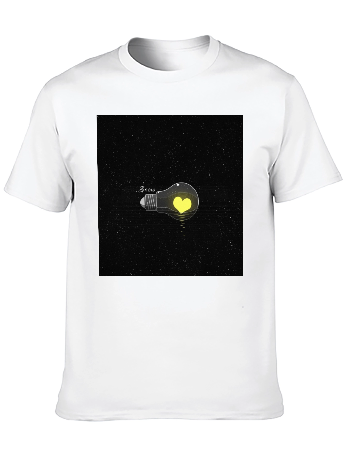 Heart Bulb Tee - Mens Black Graphic T-Shirt