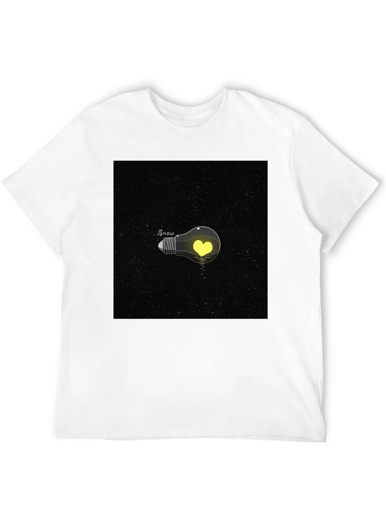 Heart Bulb Tee - Mens Black Graphic T-Shirt