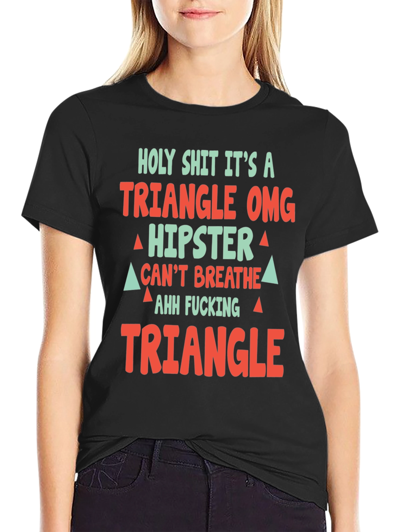 Funny Triangle Graphic Tee - Hipster Humor T-Shirt