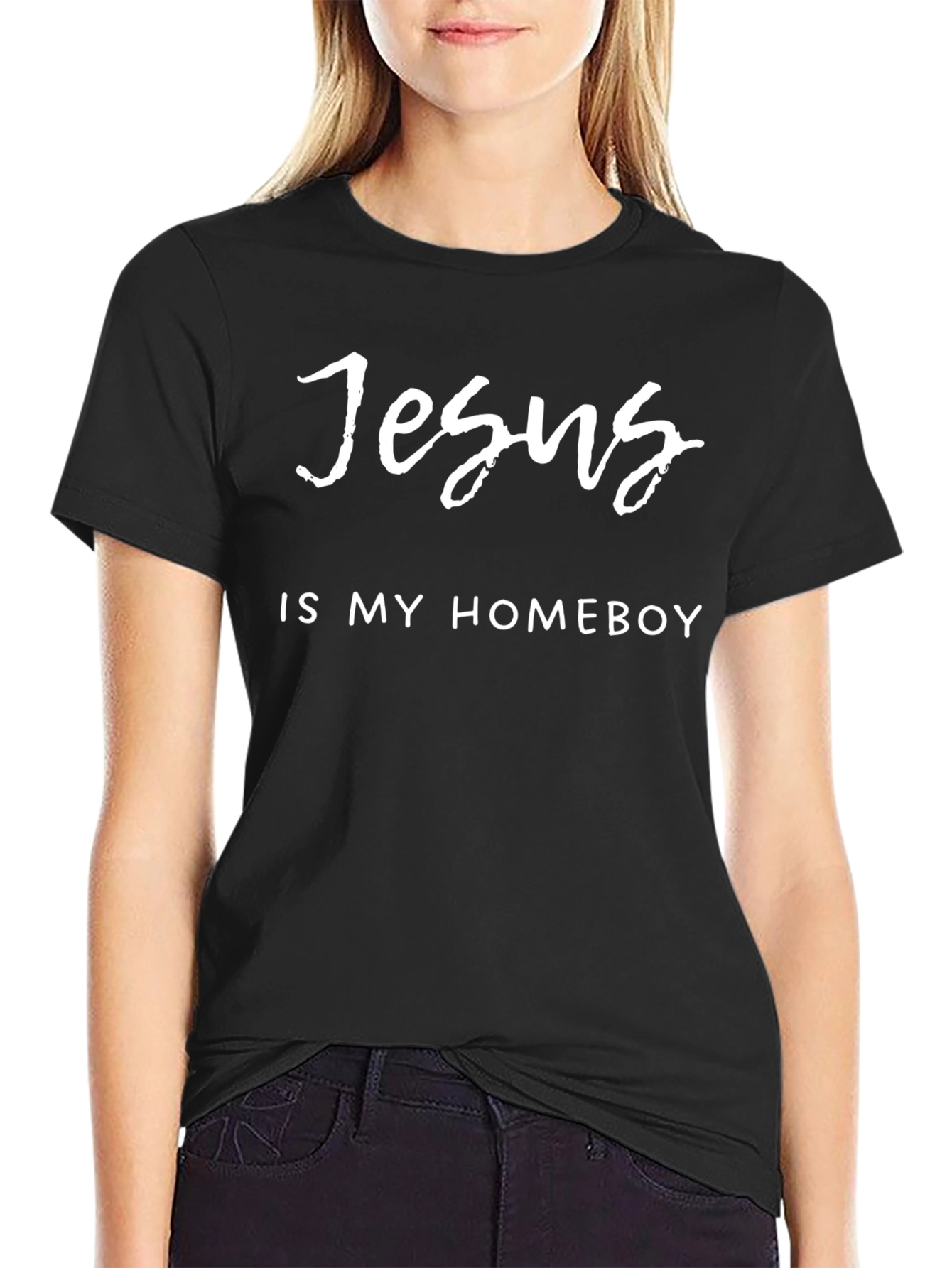 Jesus is My Homeboy Black T-Shirt
