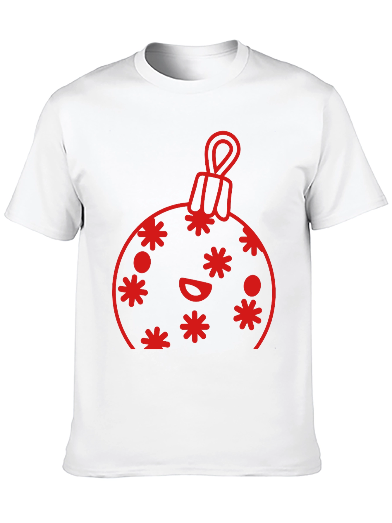 Festive Holiday Ornament Graphic Tee - Black