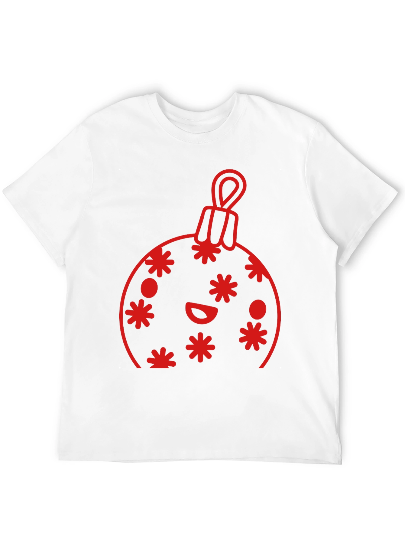 Festive Holiday Ornament Graphic Tee - Black