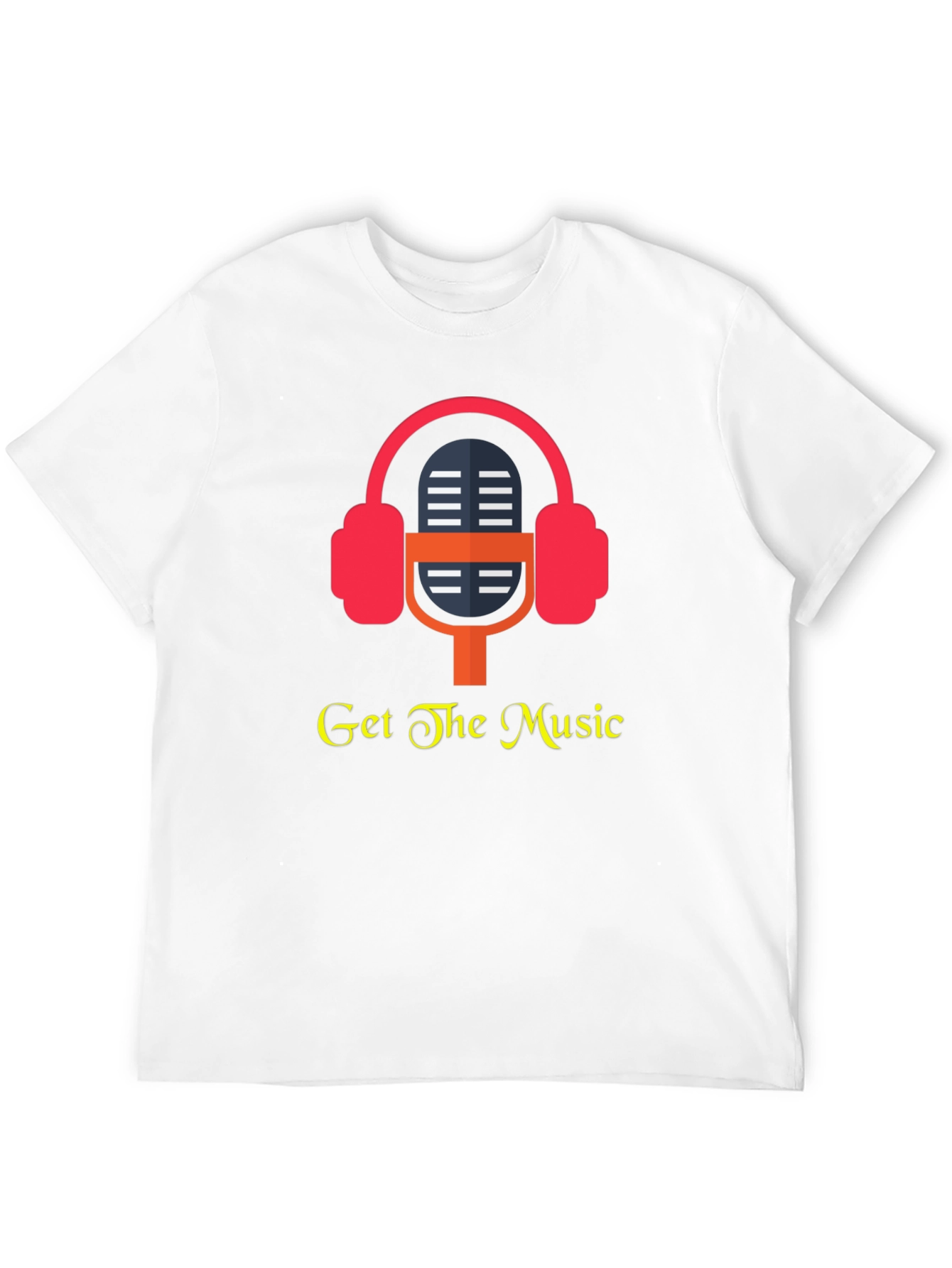 Get the Music T-Shirt - Headphones Microphone Design