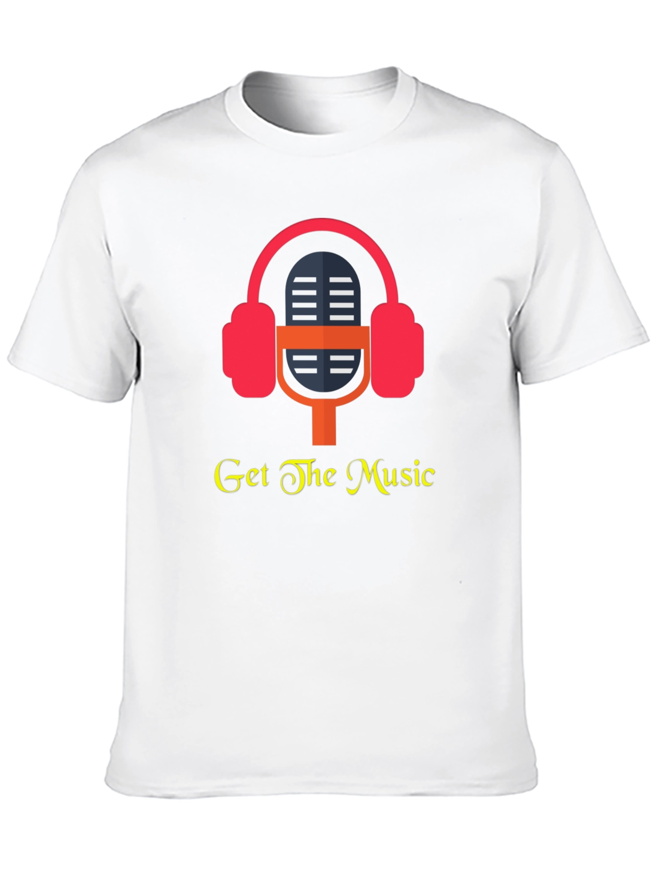 Get the Music T-Shirt - Headphones Microphone Design