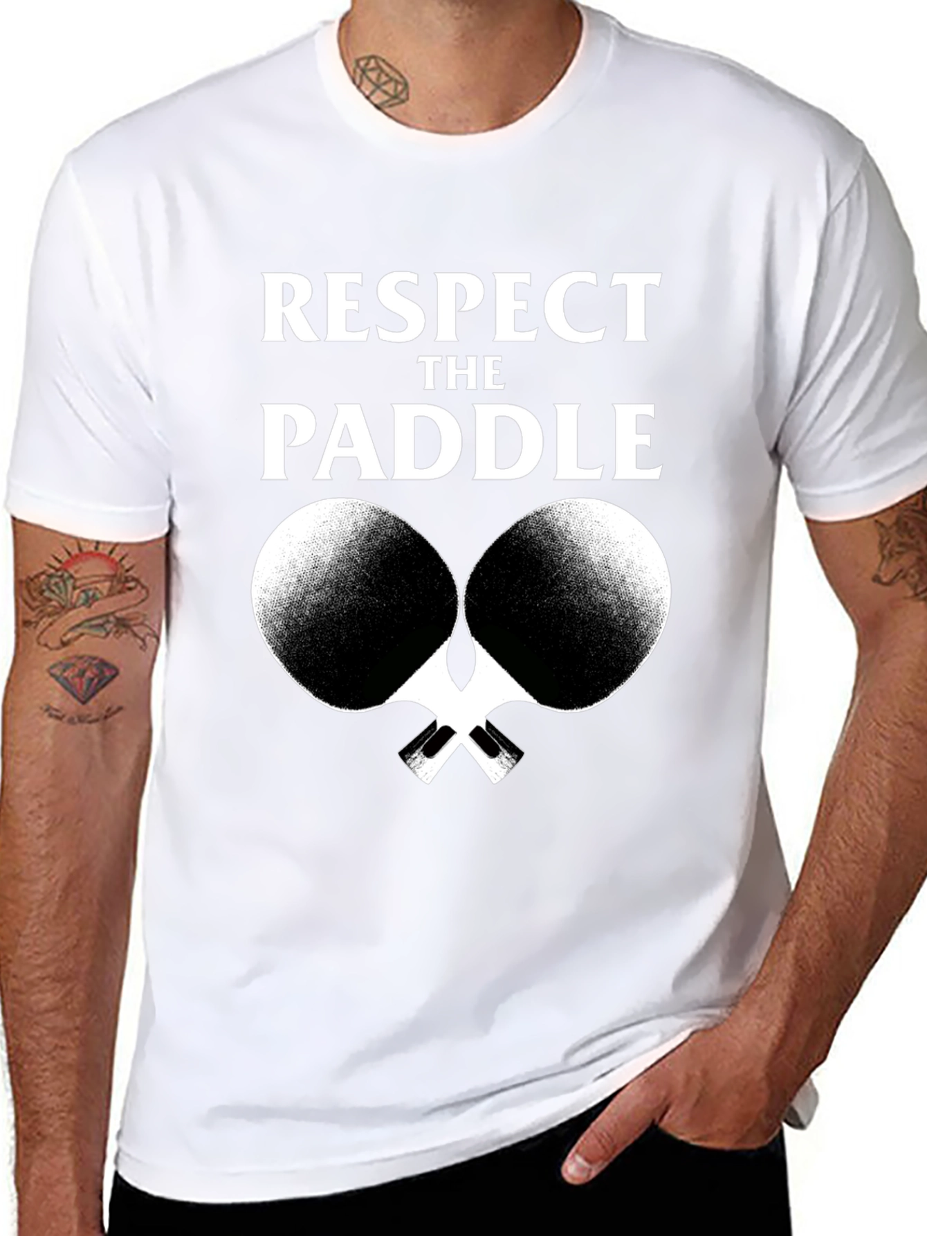 Respect The Paddle T-Shirt Ping Pong Graphic Tee