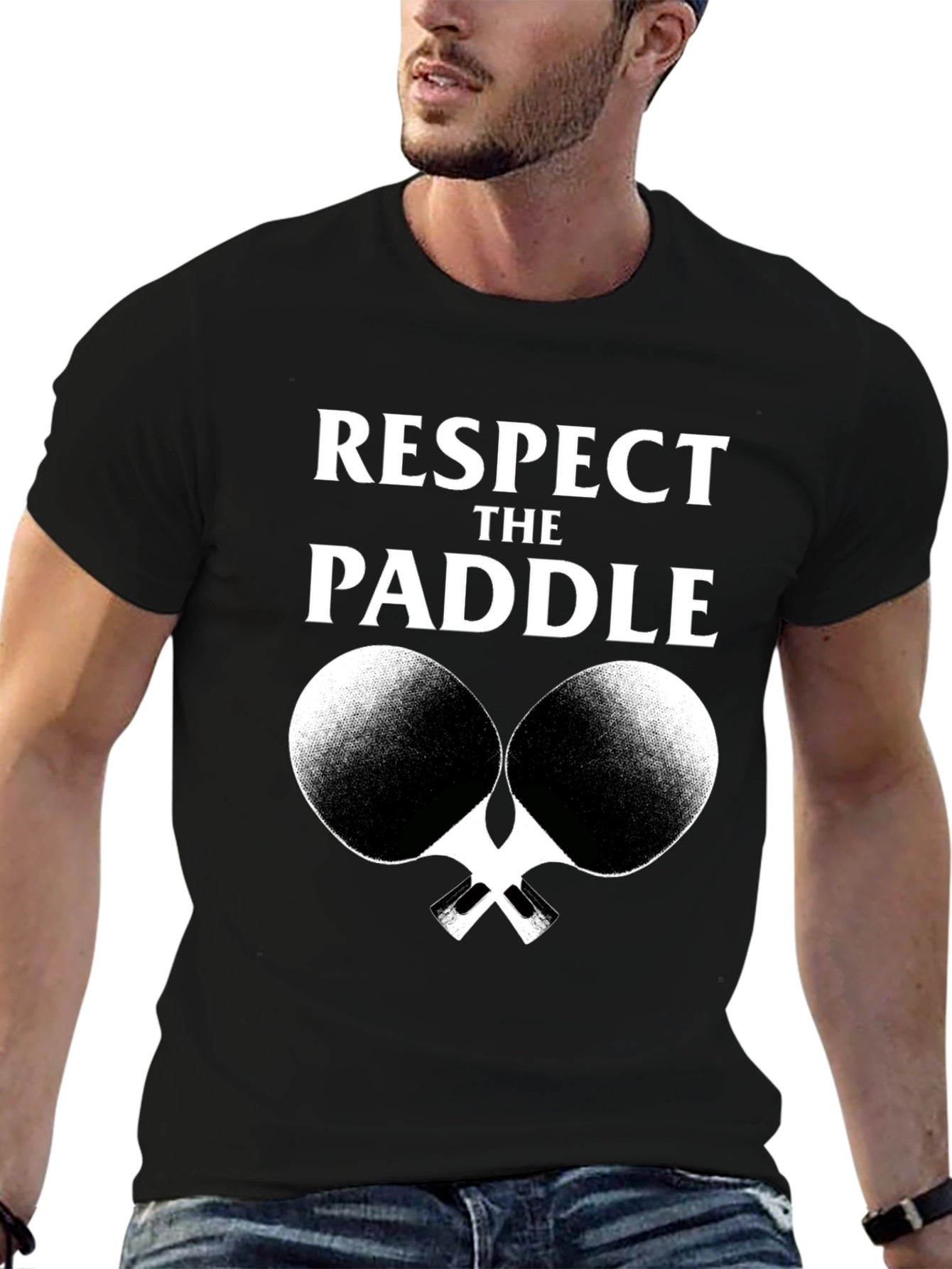 Respect The Paddle T-Shirt Ping Pong Graphic Tee
