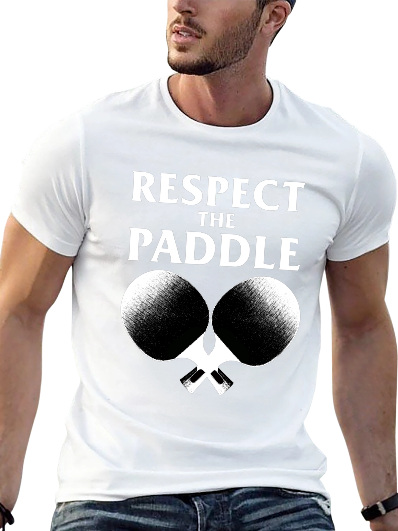 Respect The Paddle T-Shirt Ping Pong Graphic Tee