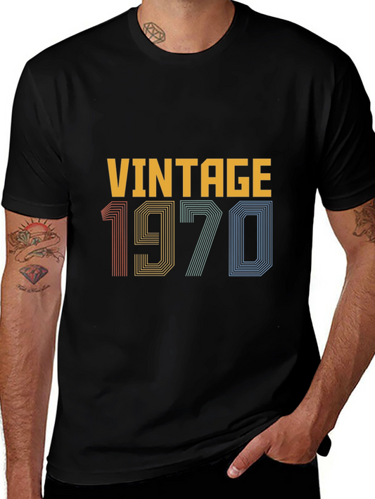 Vintage 1970 Retro Style Black T-Shirt