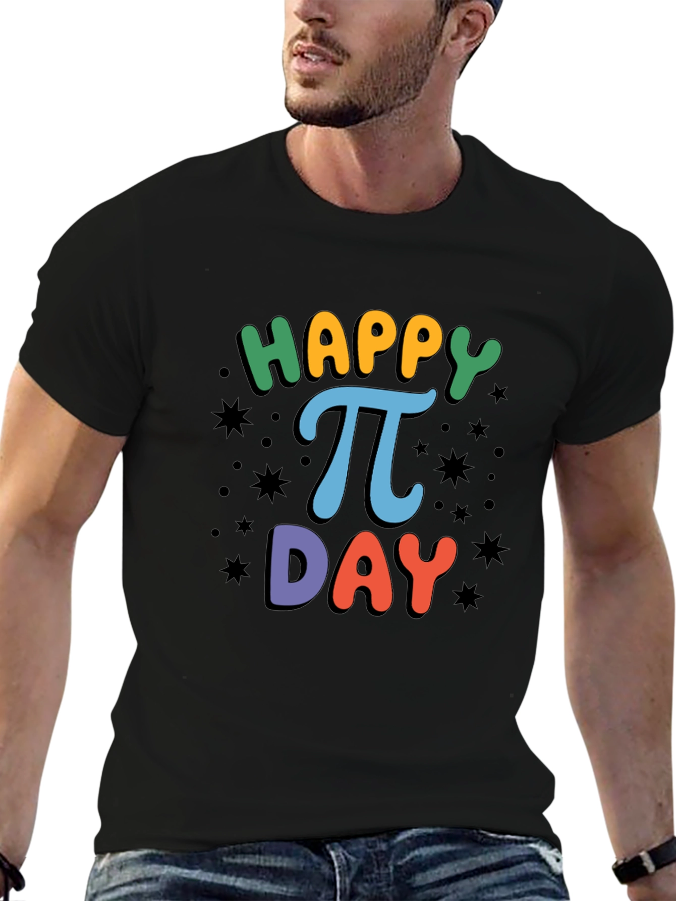 Happy Pi Day T-Shirt Black Cotton Unisex