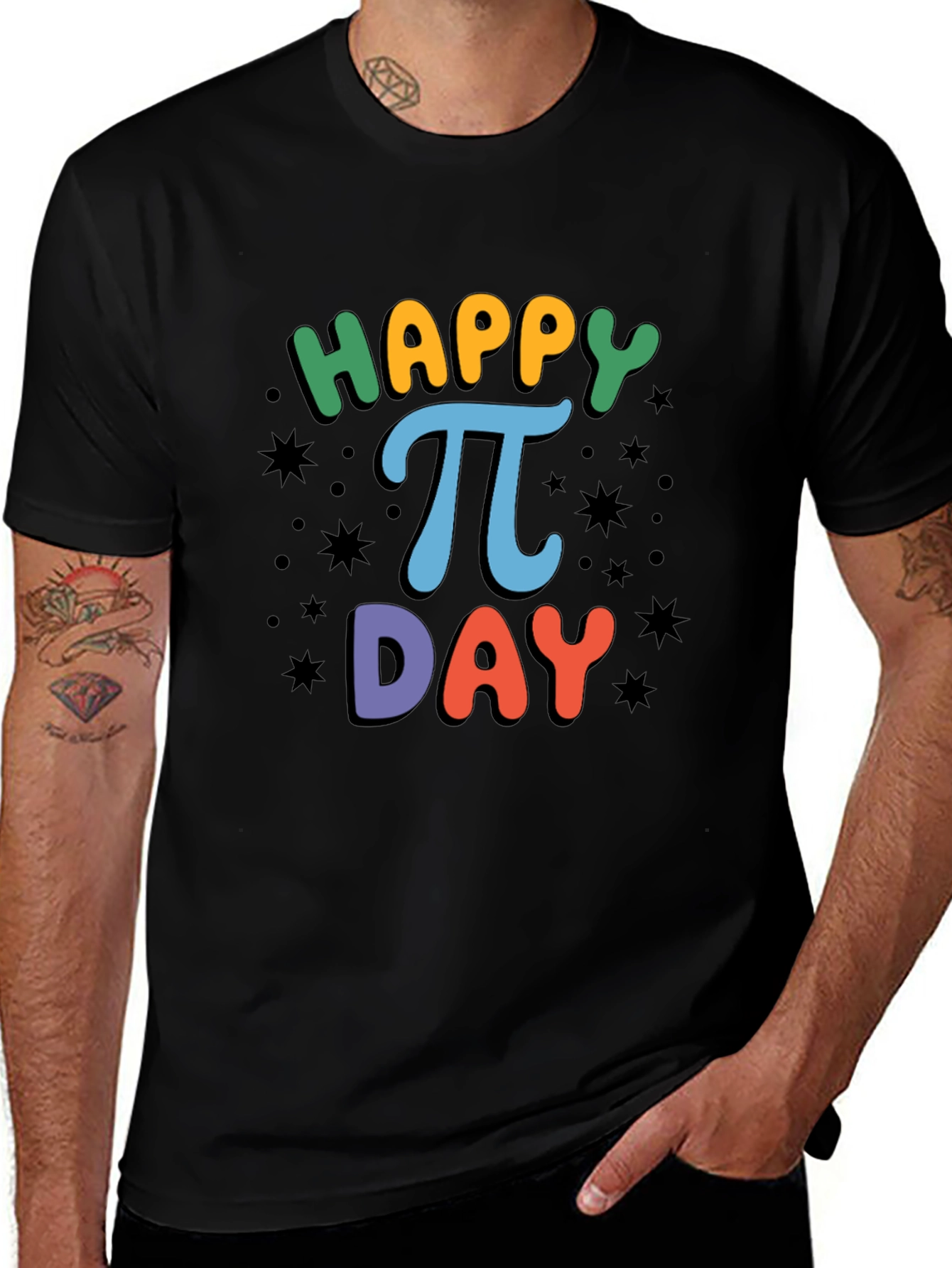 Happy Pi Day T-Shirt Black Cotton Unisex