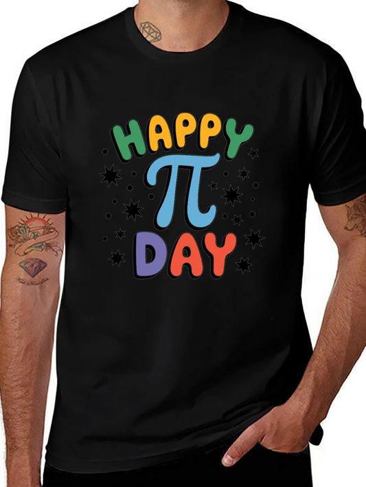 Happy Pi Day T-Shirt Black Cotton Unisex