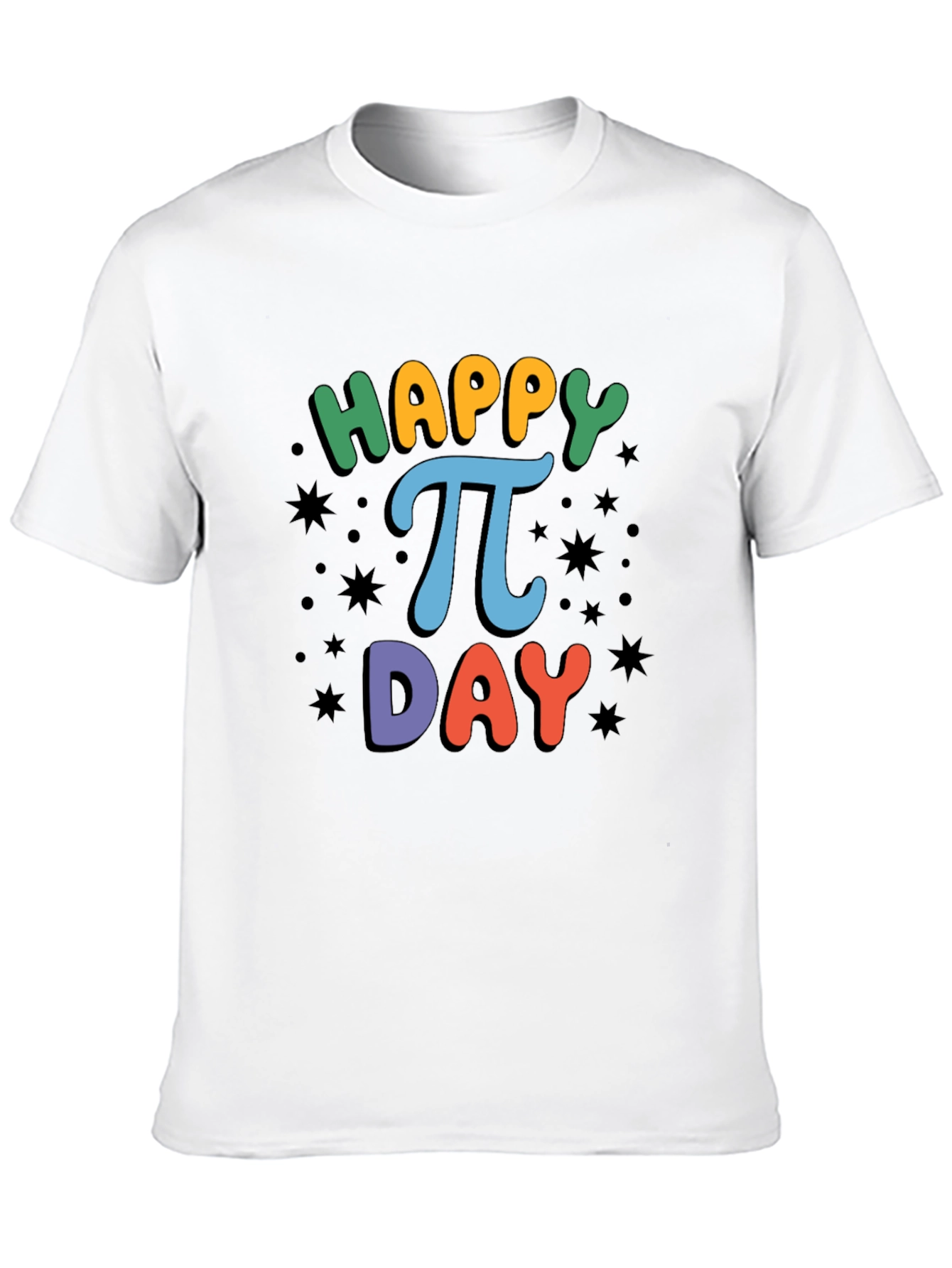 Happy Pi Day T-Shirt Black Cotton Unisex