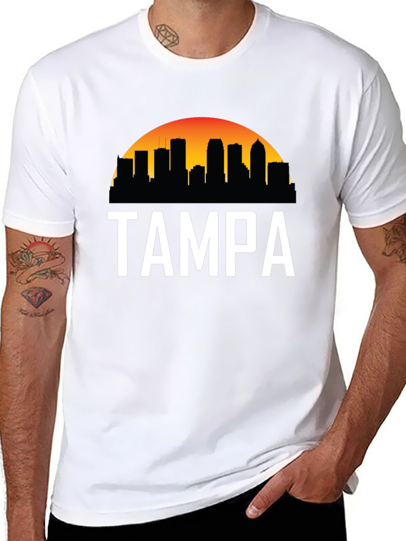 Tampa Skyline Graphic Tee - City Pride Black T-Shirt