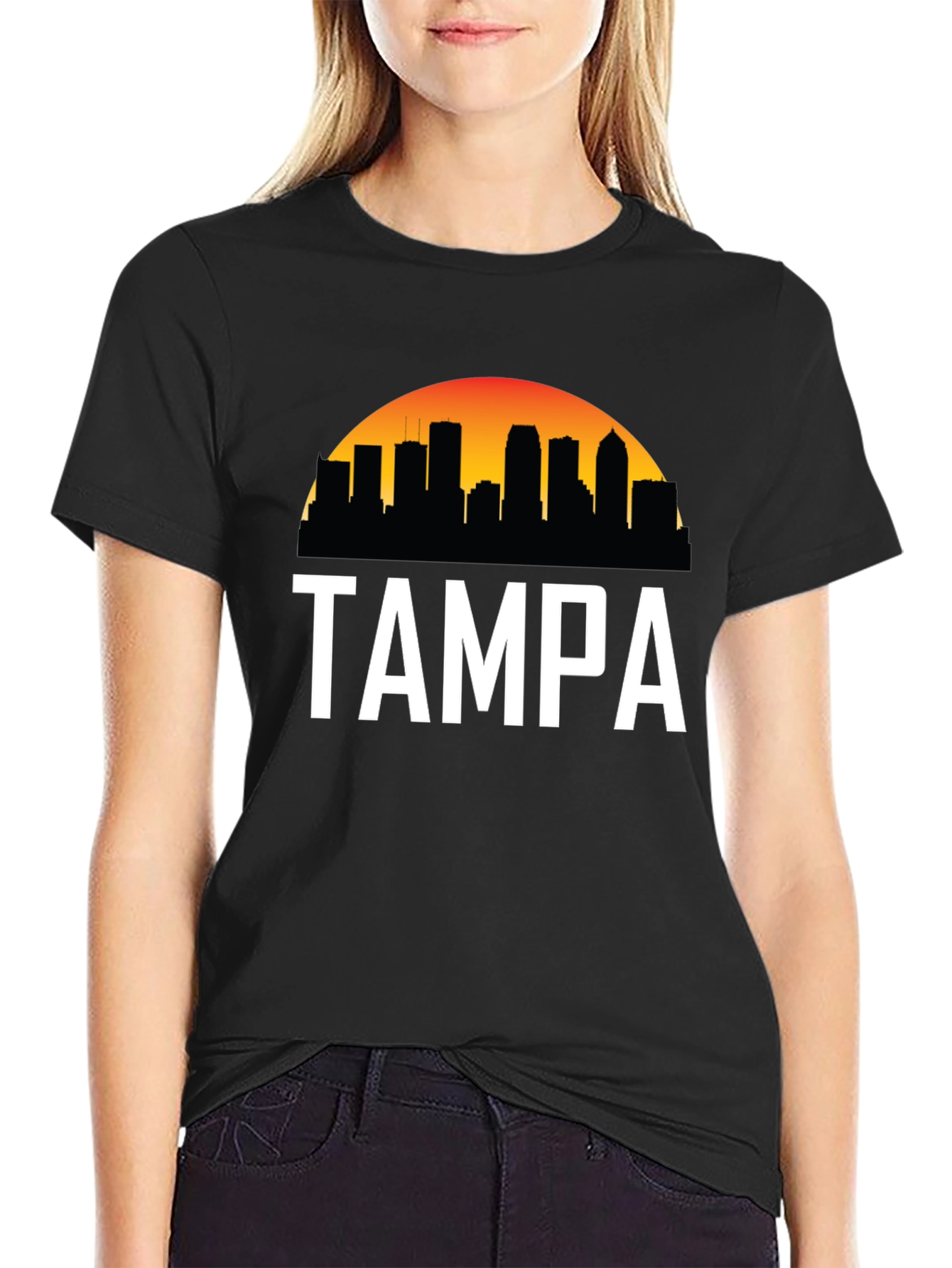 Tampa Skyline Graphic Tee - City Pride Black T-Shirt