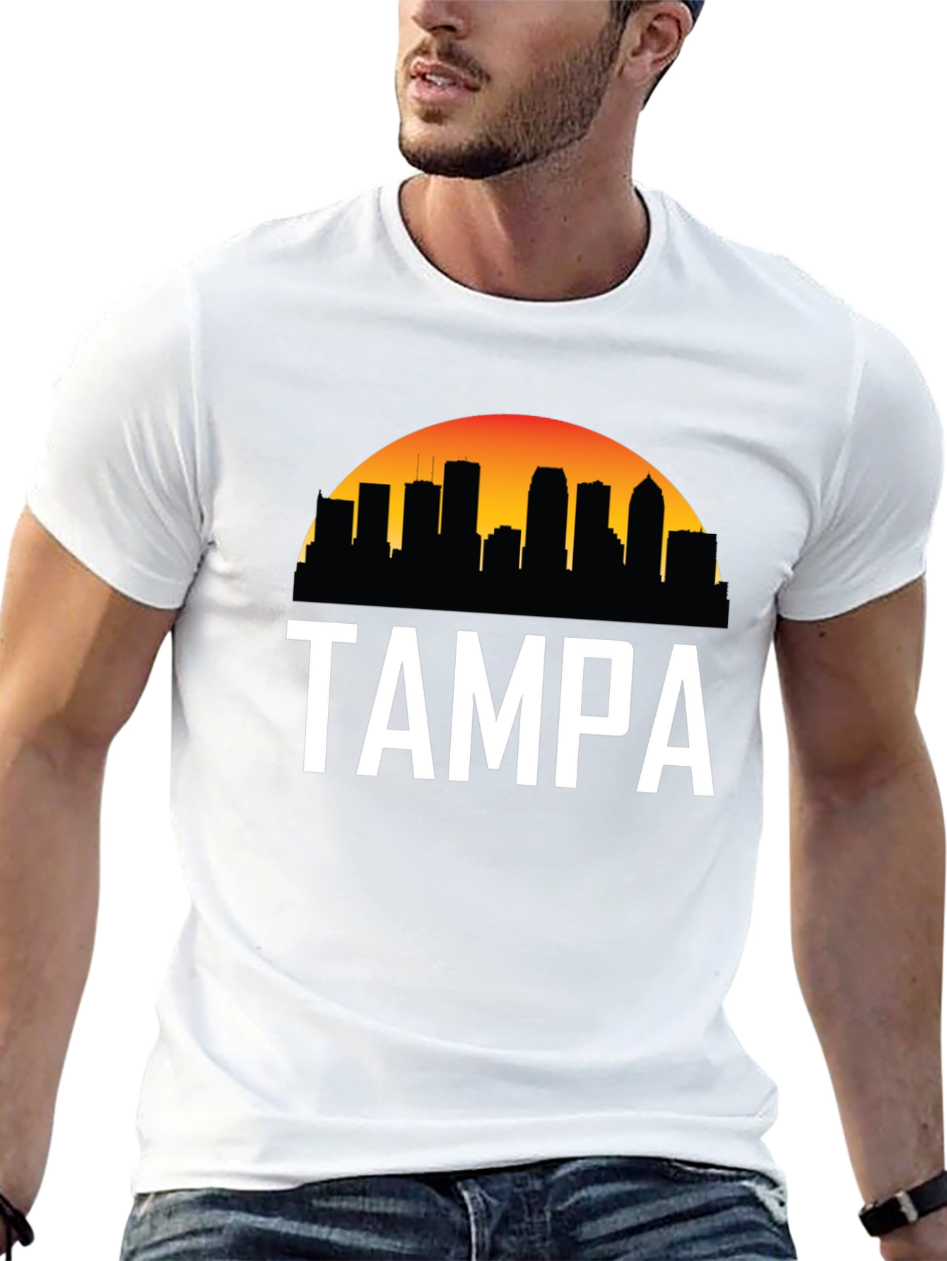 Tampa Skyline Graphic Tee - City Pride Black T-Shirt