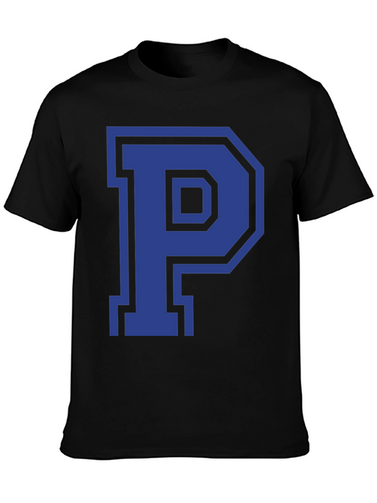 Varsity Letter P T-Shirt - Black